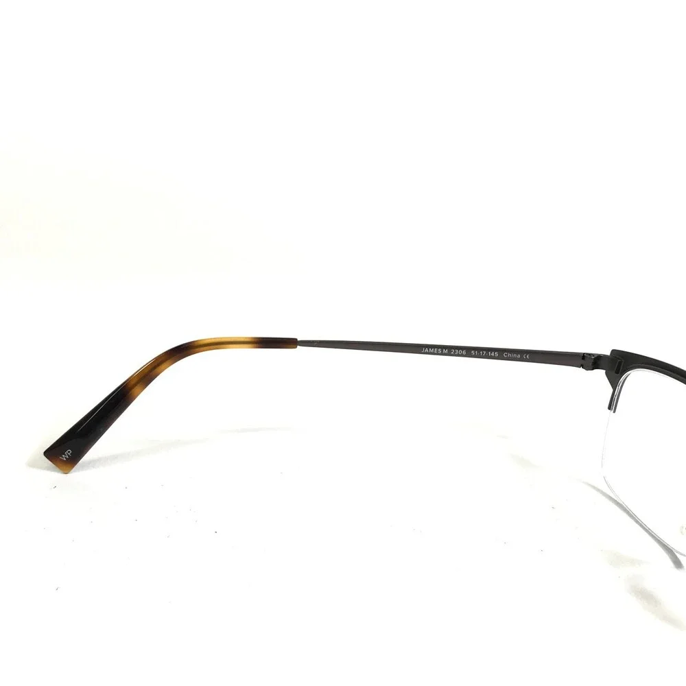 Warby Parker Eyeglasses Frames JAMES M 2306 Brown Rectangular Half Rim 51-17-135
